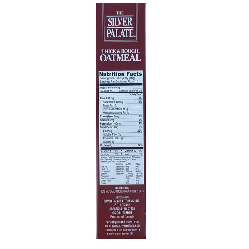 The Silver Palate Oatmeal, Thick & Rough, 14-Ounce Box (Pack