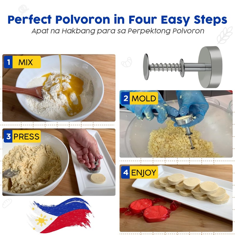 Polvoron Molder Filipino (2.75" H x 1.75" W) - Oval