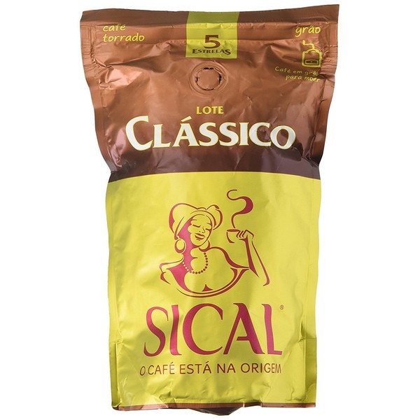 Sical Portuguese Roasted Whole Bean Coffee Cafe 5 Estrelas 250g, 3 Pack
