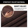 PrinceDeco 2 Pack Thick Velvet Stretch Armrest Covers for Chairs
