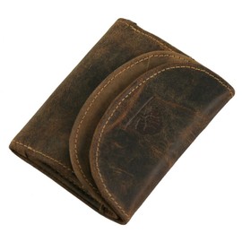 Greenburry Vintage Geldbörse Leder 10 cm, sattelbraun