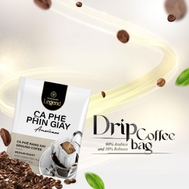 TRUNG NGUYEN LEGEND AMERICANO Signature Hand Drip Coffee Bag, Single-Served Pour Over, Portable Filter Bag for Travelling & Camping, Energy Blend with Rich Flavorful Taste (10 Packets/Box)