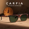 CARFIA Green Lens Acetate Sunglasses for Men Polarized UV Protection,