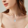 CUPENDA Moonstone Cat Necklace Sterling Silver Cute Cat Pendant Animal