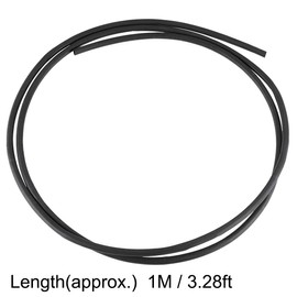 sourcing map Heat Shrink Tubing, 2.4mm Dia 3:1 rate Shrinkable Tube Cable Sleeve 1m - Black