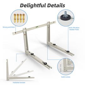 XKV Quick-Install Heavy-Duty Wall Bracket for 7000-36000 BTU Split Air Conditioner ,HVAC, Compressor, Heat Pump System,Max 440 LB Capacity,Outdoor Pre-Drilled Holes Design