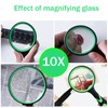 Magnifying Glass 10X Handheld Reading Magnifier for Seniors & Kids,