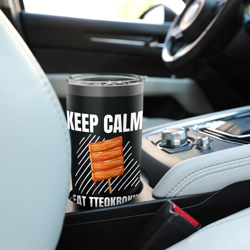 Keep Calm Eat Tteokbokki Vintage Grunge Tteokbokki Lover Stainless Steel