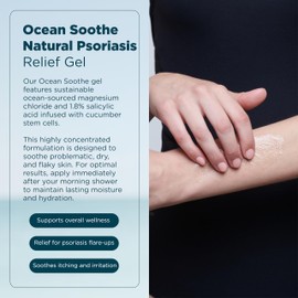 Abundant Natural Health Ocean Soothe Lotion with Natural Magnesium Salts and 1.8% Salicylic Acid for Relief and Control of Mild Psoriasis Symptoms, Hydrate and Soothe Skin, Fragrance-Free, 120mL