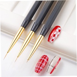CAXUSD 3pcs Nail Art Liner Brush Thin Nail Art Brushes for Manicure for Women and Professionals