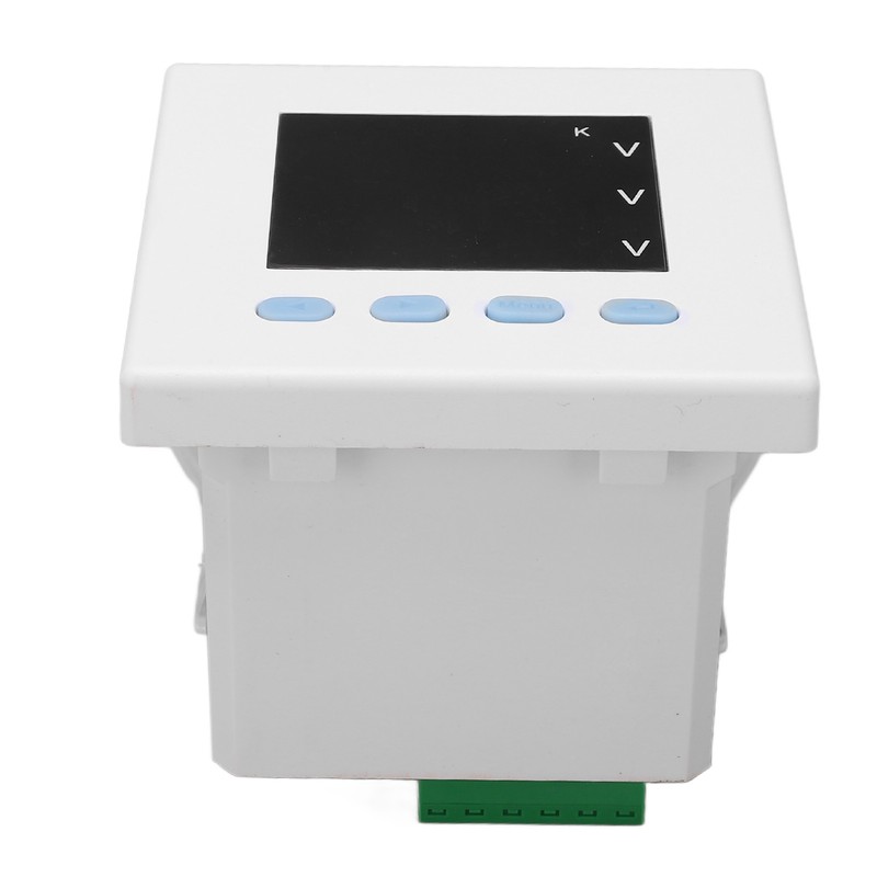 Intelligent Digital Voltmeter 3 Phase White ABS Flame Retardant Electricity