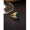 Unbranded 18k Gold Plated Ring, Necklace & Earrings Lab-Created Emerald