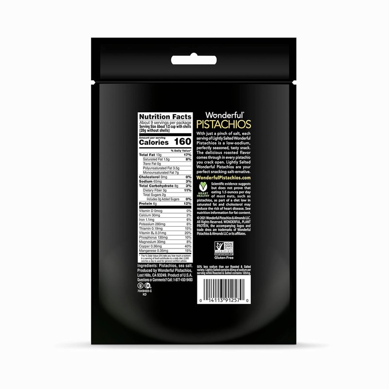 Wonderful Pistachios In Shell, Lightly Salted Nuts, 16 Ounce Resealable