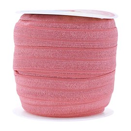 Mandala Crafts Fold Over Elastic Band 5/8 Inch Foldover FOE Stretch Ribbon for Hair Tie Headband Baby Girl Hair Bow Black 1.5CM 5/8 Inch 20 Yards Roll