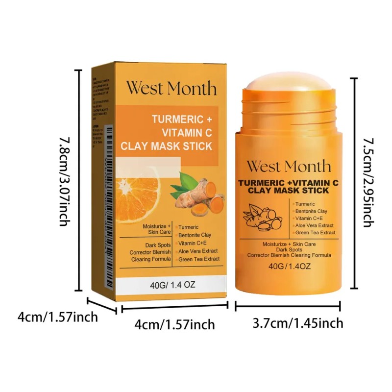 Mascarilla De Arcilla Iluminadora Con Cúrcuma West Month