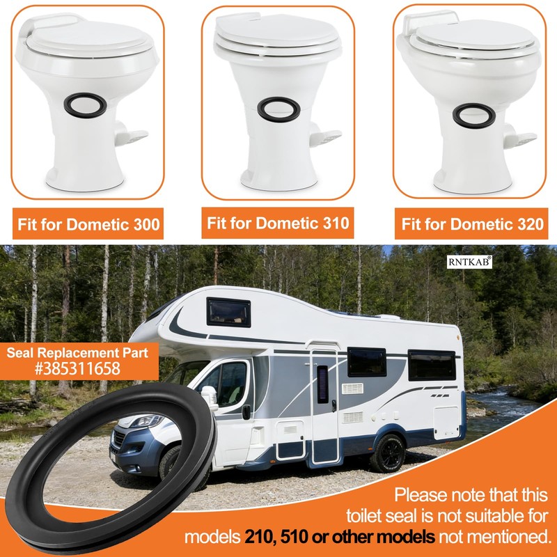 RV Toilet Seal, 2 Pack Flush Ball Seal Gasket