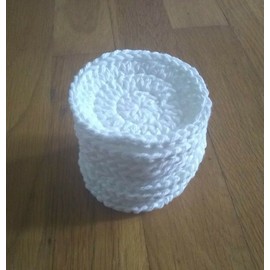 Handmade Face Pads/ Scrubbies 100% Cotton Set of 10 Handmade 3" Reusable Eco Friendly