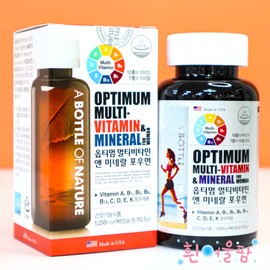 Abottle Optimum Multivitamin and Mineral for Women for Men Multivitamin / 어바틀 옵티멈 멀티비타민 앤 미네랄 포우먼 포맨 종합비타민