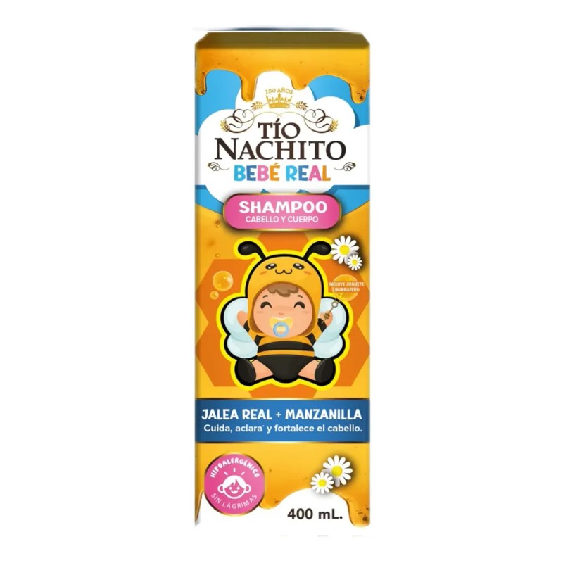 Shampoo Tio Nachito Bebe Jalea Real + Manzanilla 2 Pzas