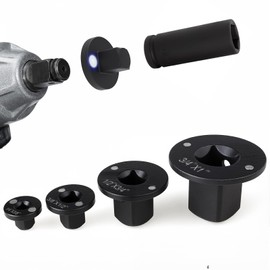 UIOMLLE 4PCS Low Profile Impact Socket Adapter Set, Low Profile Socket Adapter for Tight Spaces, 3/4" to 1", 1/2" to 3/4", 1/2" | 1/4'' to 3/8", for Automotive & DIY Tools