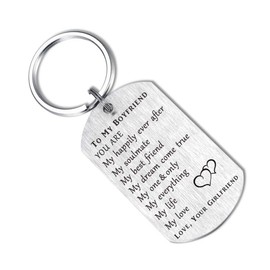 CPLJW Boyfriend Girlfriend BF GF Keychain Gifts for Anniversary Birthday Valentine Wedding Christmas Meaningful Presents