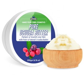 Myoc Ucuuba Butter | Cosmetic Grade | Rich in Myristic Acid for Skincare, Balms, Soaps & Hair Masks | Ideal for DIY Beauty Formulations – 200g / 7.05 Oz