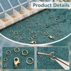 PH PandaHall 500pcs 24K Gold Plated Jump Rings for Jewelry
