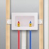 D.N. Washing Machine Outlet Box with Valves Dual Drain PEX