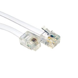 World of Data 7.5m RJ11 Male BT Broadband Cable ADSL Modem Router Lead 7.5m WHITE