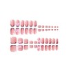 48Pcs Leopard Print French Tip Press on Nails Press on