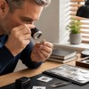 30X Pocket Magnifier for Jewelry & Coins – LED UV