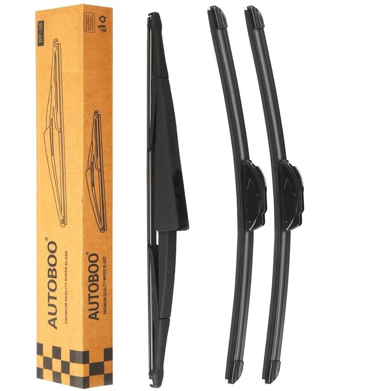 AUTOBOO Replacement for Honda Pilot Rear and Front Windshield Wiper