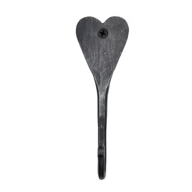 Generic Vintage Style Hand Forged Heart Wall Mounted Hook For Home And Office Coat Hanging Black Antique Designer Wall Hook Decorative Gift Item By Living Ideas