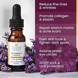 Aceite Natural y Orgánica de la Vitamina E - 15000 UI - Reduce las arrugas y aclara las manchas oscuras. Deja la piel más joven. No muy gruesa. Infund