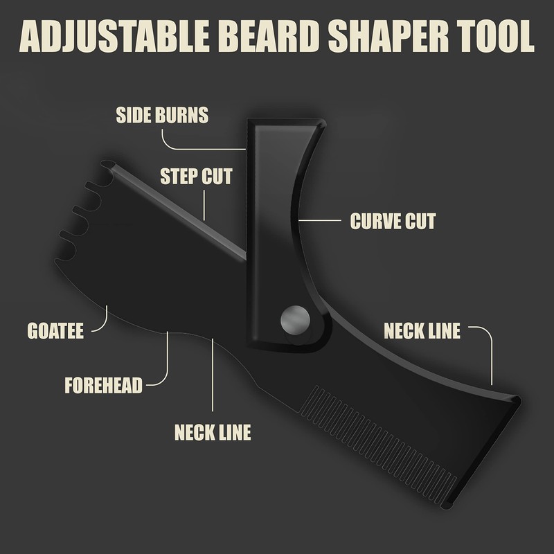 Alfaly Beard Shaper Kit - Premium Lineup and Guide Tool