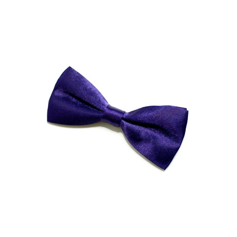 Retreez Pre-Tied Bow Tie (Width: 11.5 cm) - Dark Purple