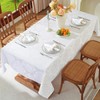 SASTYBALE White Table Cloth Rectangle Tablecloth (60"x84")