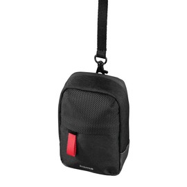 Hama "Matera Camera Bag 90M Small Camera Bag with Neck Strap and Belt Loop Camera Bag for Small Digital Cameras Shoulder Bag with Carry Strap and Accessory Compartments Recycled PET Black, Black, 7,5