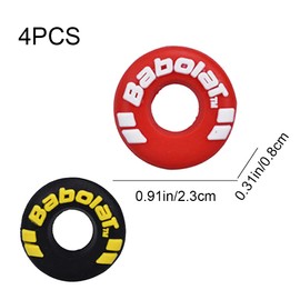 XIXILINRUIYUN 4 Pcs Rubber Tire Shape Vibration Dampener Durable Tennis Racket Shock Absorber Soft Tennis Accessory Great for Tennis Players… (8 pcs)