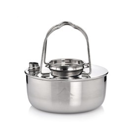 Widesea 1.7L Stainless Steel Camping Kettle Food-Grade 304 Tea Pot with Extra-Thick Handle Portable Water Boiler for Campfire, Hiking, Backpacking & Outdoor Cooking