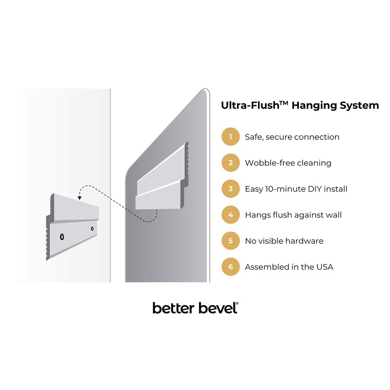 Better Bevel 16" x 60" Frameless Full-Length Rectangle Mirror |