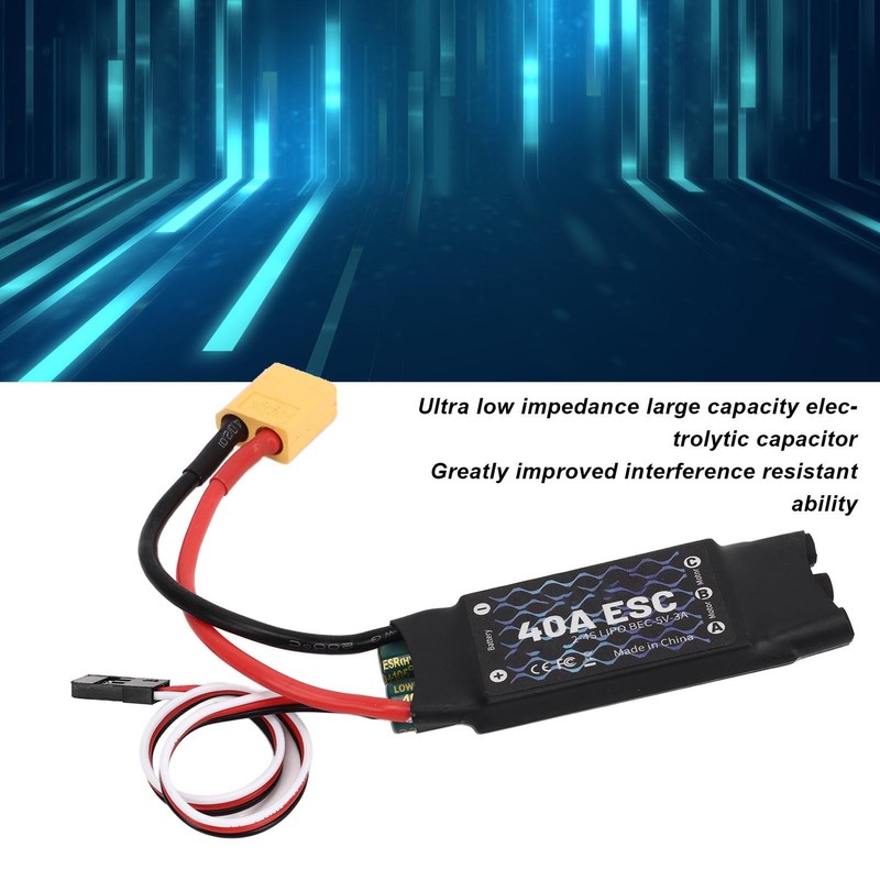 40A ESC 2‑4S Electric Speed Controller 5V 3A BEC with