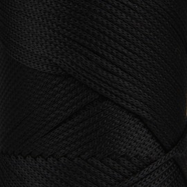 Sensy Premium 2 Pack of 2mm 251 Yards Polyester Rope 100% Polypropylene Cord Macrame Cord 2mm Crochet Bag Cord Macrame Rope Crochet Thread Gift for Knitter (Black)