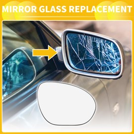 INFINAUTO for Nissan Cube Juke 2011-2014 Car Rearview Mirror Glass Replacement with Backing Plate Heated Passenger Right Side