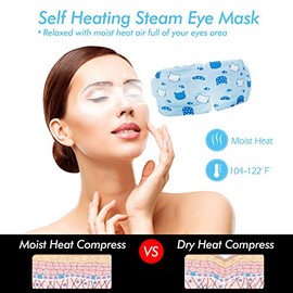 Máscara de ojos de vapor 16 paquetes para dormir máscara de ojos cálidos para aliviar la sequedad de los ojos, máscara de ojos desechables para ojos o