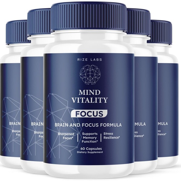 (5 Pack) Mind Vitality Focus Brain Supplement, Mind Vitality to