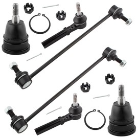 WEDOAUTO 6Pcs Front Outer Tie Rods Sway Bar Lower Ball Joints Fit For Chrysler Town & Country & For Dodge Grand Caravan 08-16, For Ram C/V 12-15, For Volkswagen Routan 09-14 K500082 K7258 ES800403