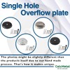 CalcMetal Single Hole Bathtub Drain Overflow Plate with One Matching