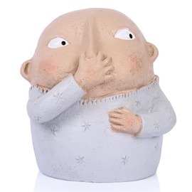 Boy Holding Nose Bathroom Statue,Shelf Sitters and Funny Bathroom Signs,Unique Decor for Home,Art for Bathroom Nick Nacks for Shelves Decor,Suitable for Bathrooms, Toilets, Funny Places (S, Boy-B)