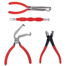 4pcs Automotive Electrical Disconnect Pliers, Electrical Plug Connector Pliers for Car Multi-Purpose Fuel Line Clip Removal Tool for Car Truck Repairing